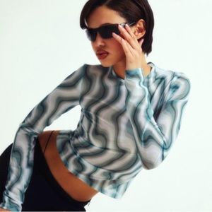 SOLD 🌼 MIAOU Mesh Top in Swerve